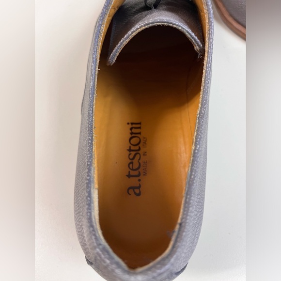 A.Testoni size 11.5 grey derbies. Amazing shape and very hard to find! - Picture 4 of 4